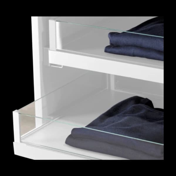 Pelly Tray glasskuff medium 600, hvit