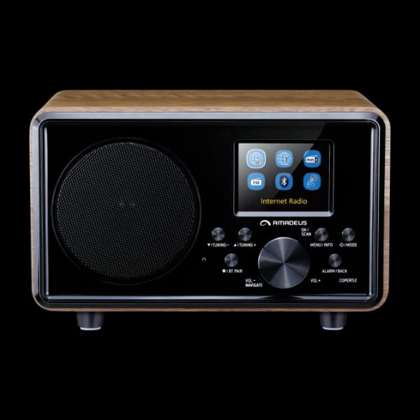 Amadeus Coperti 2 DAB+ WiFi radio, Mørkt tre