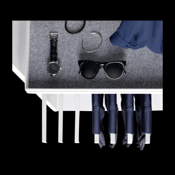 Pelly Bukseuttrekk med tilbehørstativ 500, hvit