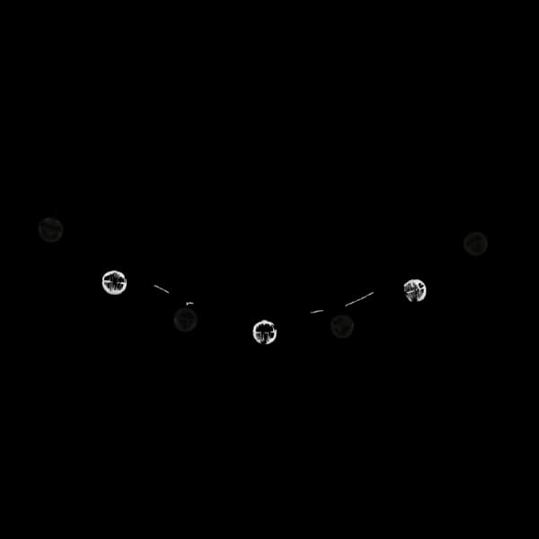 HQ string light, black And white Ball 10