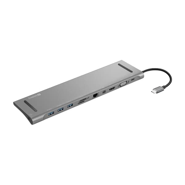 Sandberg USB-C All-In-1 docking Station USB 3.2 Gen 1 (3.1 Gen 1) Type-C, sølv