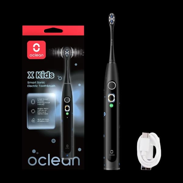 Oclean X Kids elektrisk tannbørste, svart