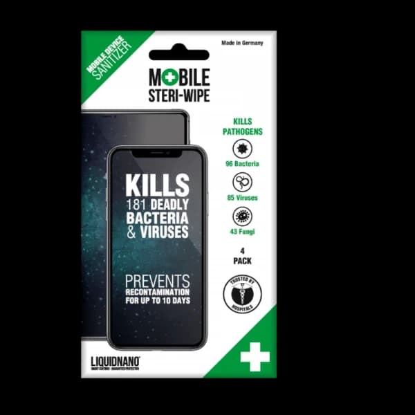 LiquidNano mobile Steri-Wipes Rengjøringsserviett 4 pakning