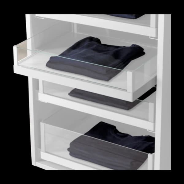 Pelly Tray glasskuff Liten 400, hvit