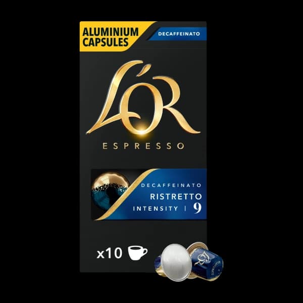 L'Or Ristretto Decaf kaffekapsler, 10 stk