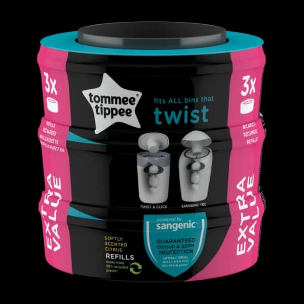 Sangenic Twist Bleiebøtte 3 stk refill