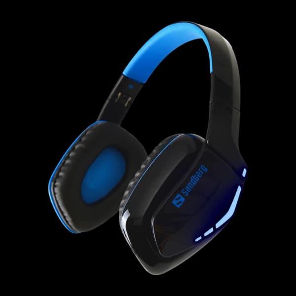 Sandberg blue Storm Wireless headset hodesett hodebånd Bluetooth/blåtann svart, blå