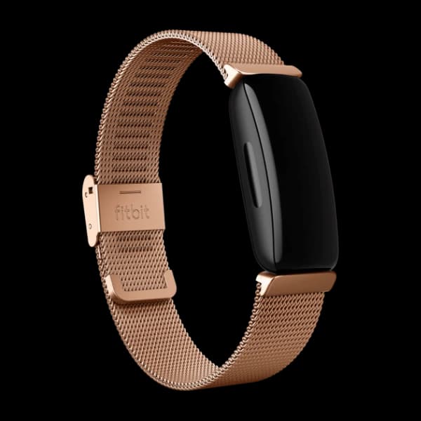 Fitbit Inspire 2 stål Netting rem, rose gull