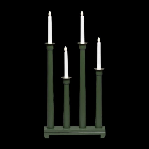 Konstsmide lysestake 4 pærer, grønn