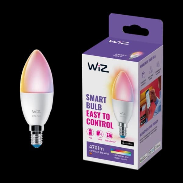 WIZ E14 C37 922-65 RGB WI-FI BLE LED-PÆRE