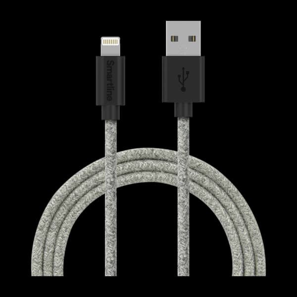 Smartline Fuzzy USB-Lightning 2 M, grå