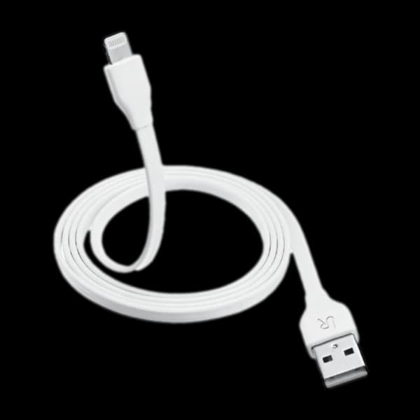 Trust USB-Lightning kabel Flat 1M, hvit
