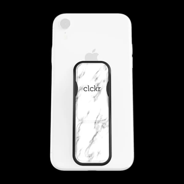 Clckr Universal Gripebåand S, hvit marmor