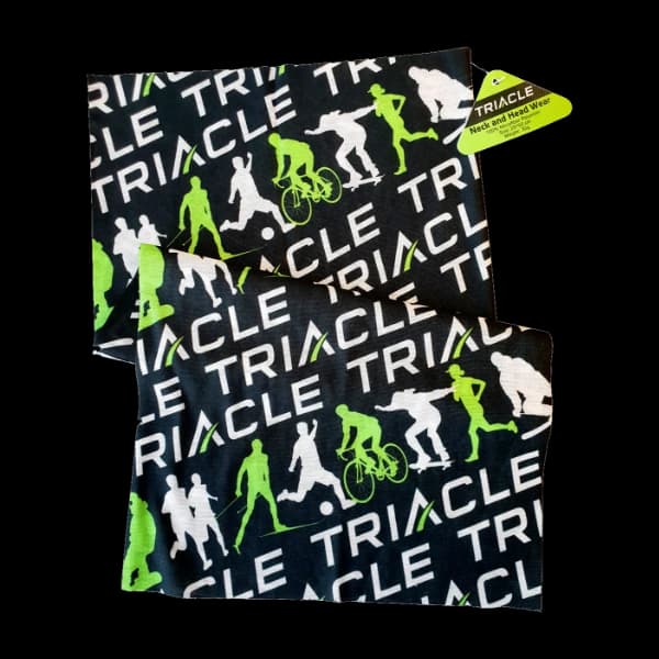 Triacle Hals og hodeplagg sort/grønn