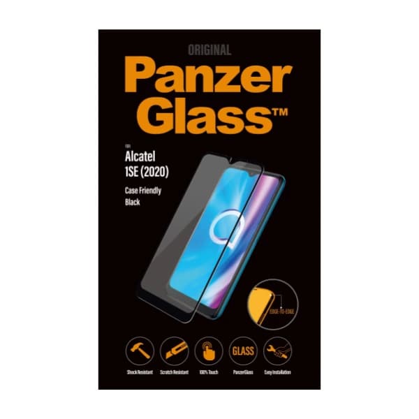 PanzerGlass Alcatel 1Se 2020 Case Friendly skjermbeskytter, svart