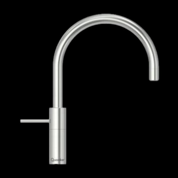 Quooker Bl. Batteri Round Kjøkkenkran, stål