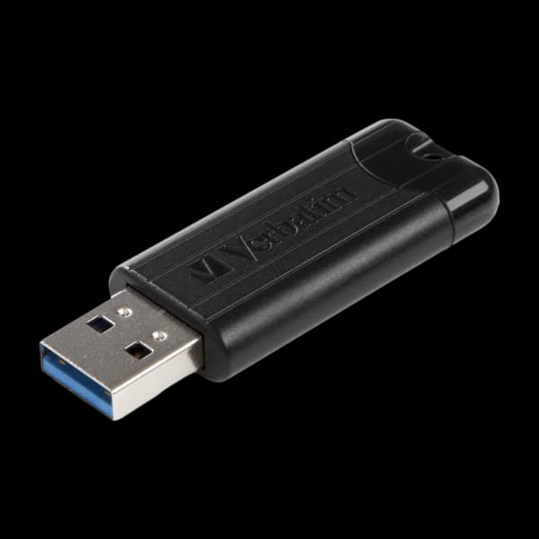 Verbatim Pinstripe USB 3.0 128Gb, svart minnepinne