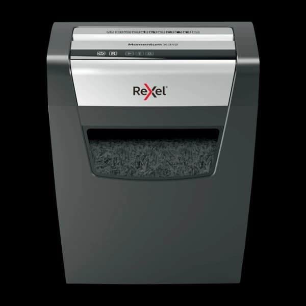 Rexel Momentum X312 Makuleringsmaskin Partikkelkutt-Makulering svart, grå