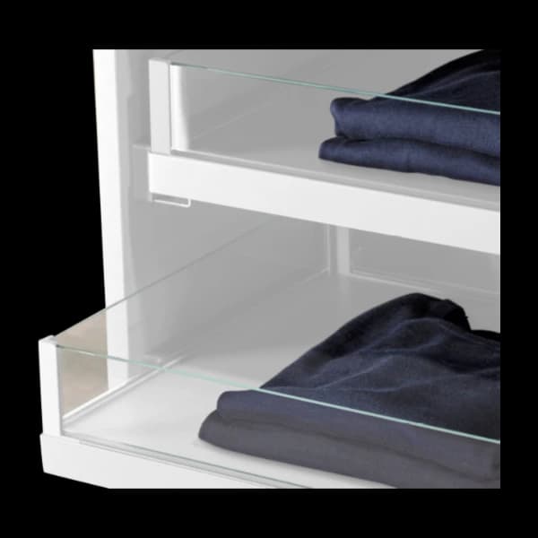 Pelly Tray glasskuff medium 400, hvit