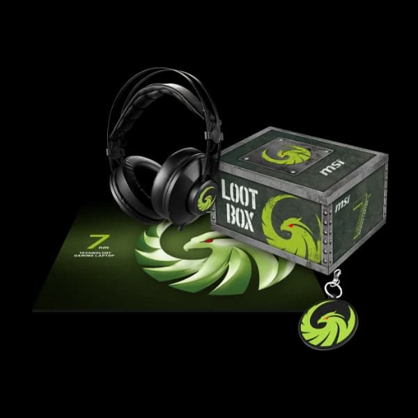 MSI Alpha 15 bundle Box utstyrspakke