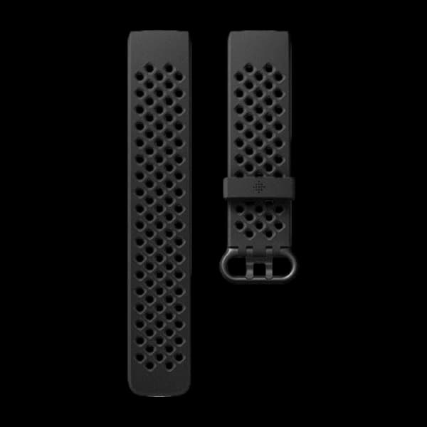 Fitbit Charge 3 sportsrem Stor, sort
