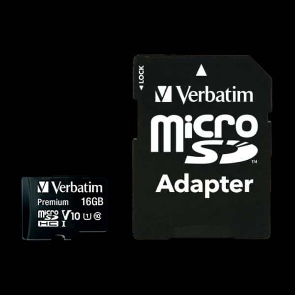 Verbatim MicroSDHC C10/U1 Ada 16 GB