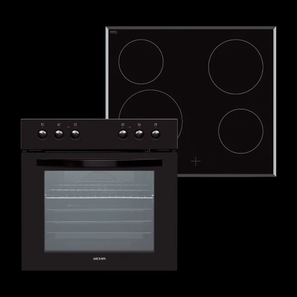 Beha Sb 624 Kt stekeovn og keramisk topp, svart