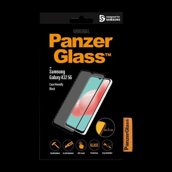 PanzerGlass Samsung Galaxy A32 5G skjermbeskytter, svart
