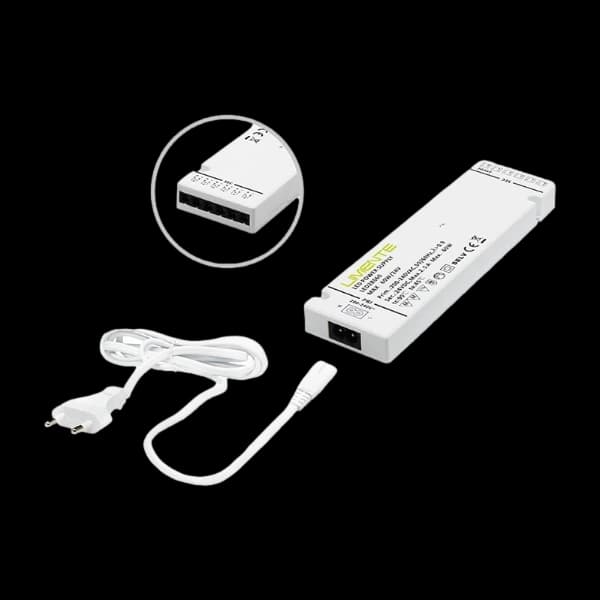 Limente LED transformator 24V DC 60 W, hvit