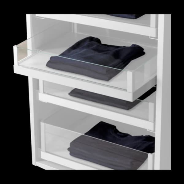 Pelly Tray glasskuff Liten 500, hvit