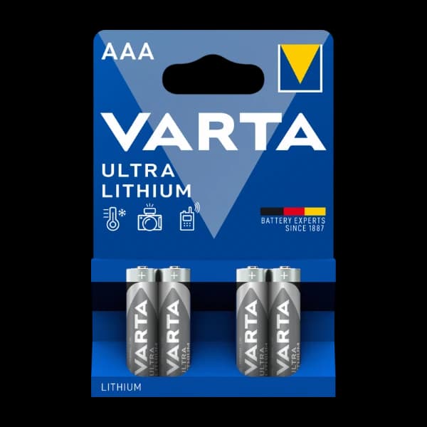 Varta Ultra Lithium AAA Litiumbatteri 4 stk