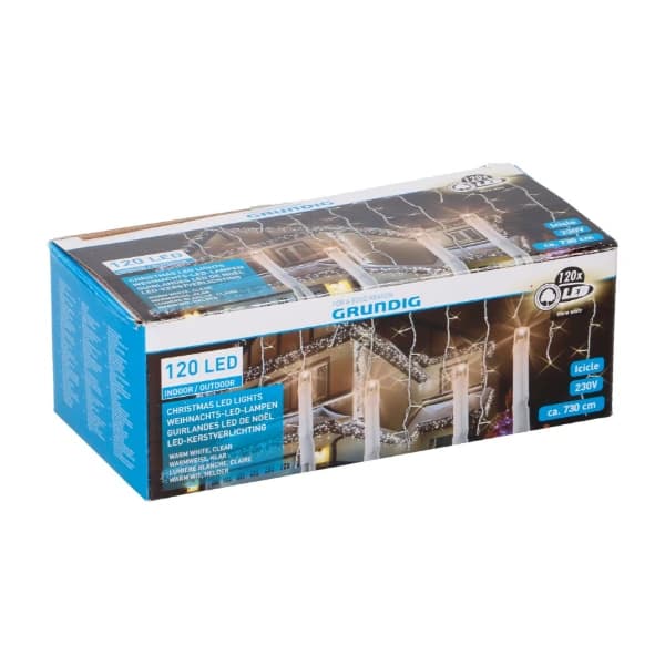 Grundig Julebelysning Streng Istapp 120 LED 7 m