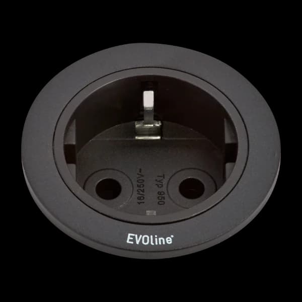 EVOline One 1 X stikkontakt, svart