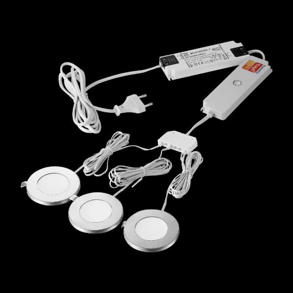 Conecto Start Kit børstet nikkel 3 lamper