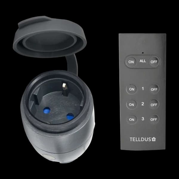 Telldus Mini IP44 Smartkontakt + fjernkontroll