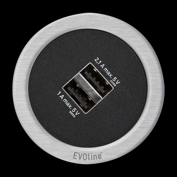 EVOline One 2 X USB, sølv