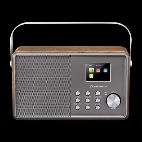 Amadeus Cornetto MK2 bærbar DAB+, valnøtt