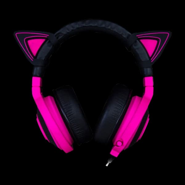 Kitty Ears for Razer Kraken Neon, purple