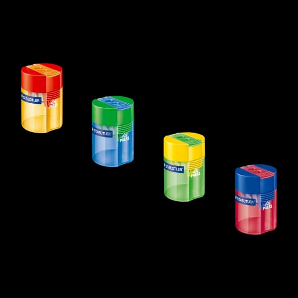 Staedtler dobbel blyantspisser med gjennomsiktig beholder