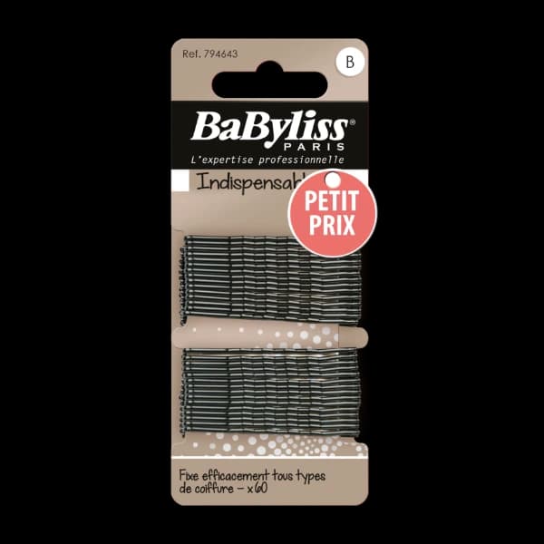 Babyliss Fliseklemmer svart, 60 stk