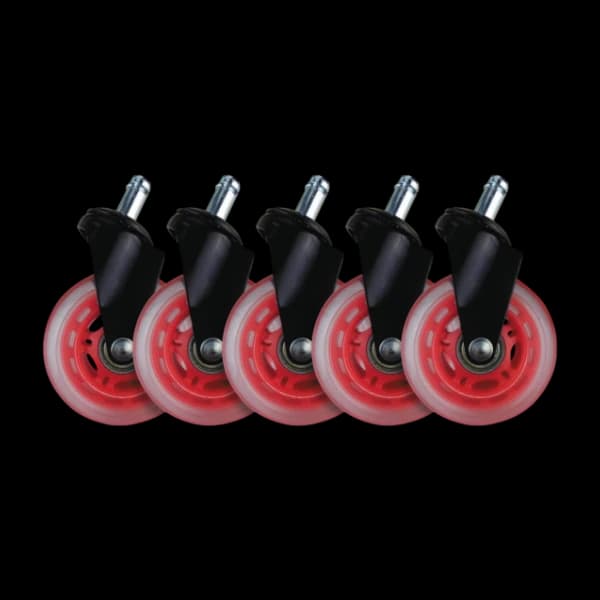 EL33T Rubber Casters 3", red, 5 pcs