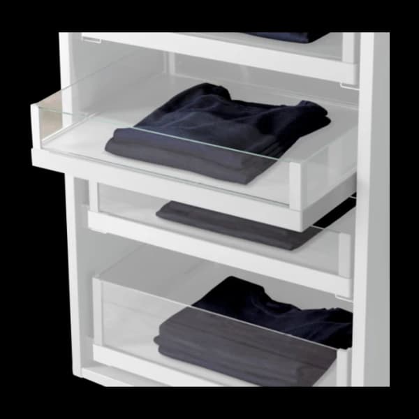 Pelly Tray glasskuff Stor 400, hvit