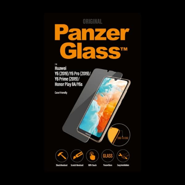 PanzerGlass Y6/S/Pro/Prime/Play 8A Case Friendly skjermbeskytter